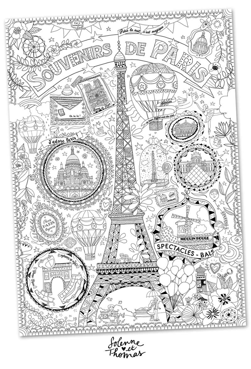 Coloriage géant Ville de Paris – STUDIO TOMSO